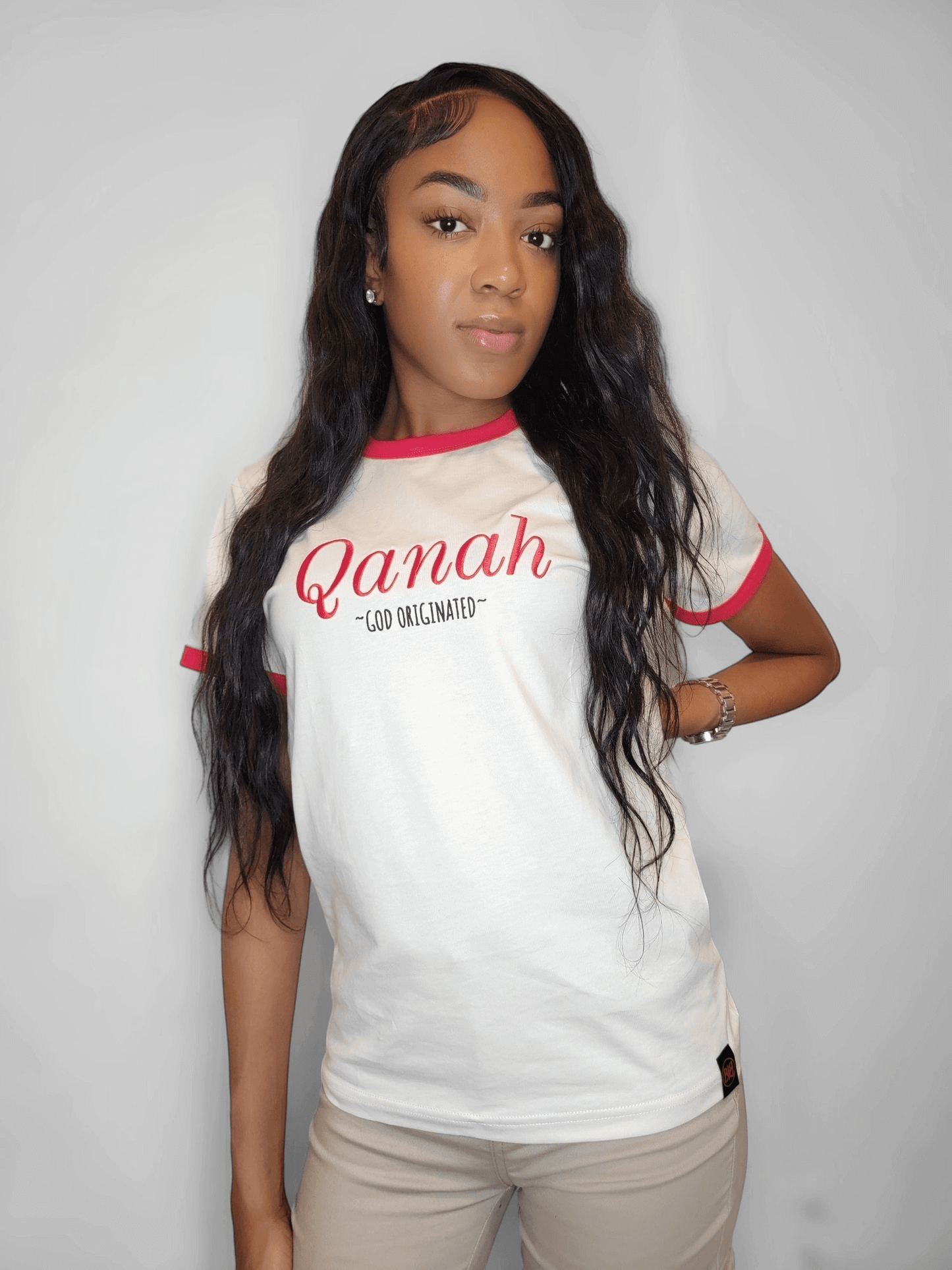 Qanah "God Originated" Unisex Ringer Tee