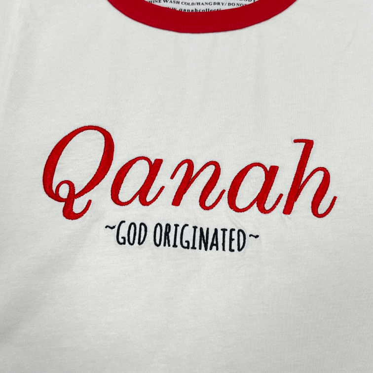 Qanah "God Originated" Unisex Ringer Tee